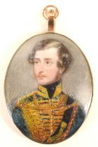 James Holmes Jnr. (fl. 1836-1859) Portrait miniature of Charles Perceval in the uniform of an