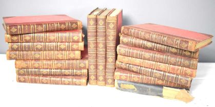 A collection of Punch magazines in sixteen volumes, early 20th century, published at the office,