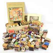 A large collection of vintage matchboxes and cigarette cards, to include World Cup Spain 1982, Ram