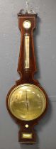 A John Baptist and Joshua Ronchetti of Manchester mercury wheel barometer, 12 inch circular brass