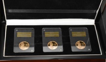 A 2016 set of gold proof sovereigns, 020/327 George V, Edward VIII and George VI, in presentation