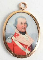 Circle of Frederick Buck: A 19th century portrait miniature of James McCumming in a military