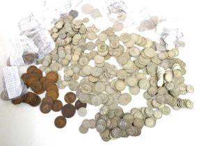 A large quantity of mostly 20th century coins including a substantial number of post 1920, pre