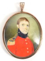 Follower of Vincenzo Castelli (1789-1845), an oval portrait miniature of a military officer in