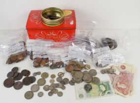 A large group of British Coins, Victorian and later, including some pre 1920 silver approximately