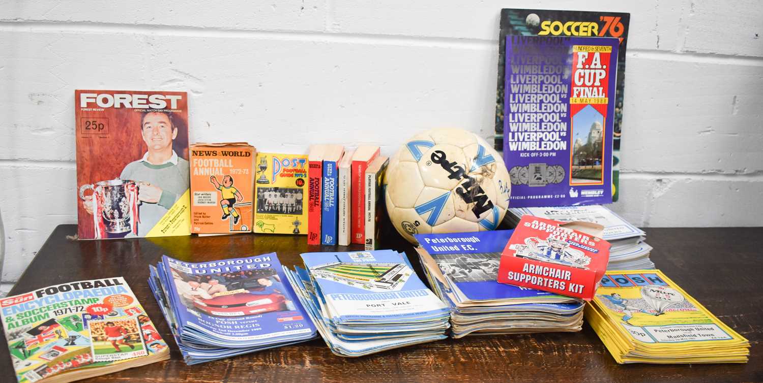 A large selection of football programs, to include Peterborough United examples from the 1970s,