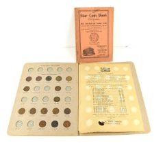 An album of USA Indian head pennies, the earliest dating to 1859, together with The Star Coin Book