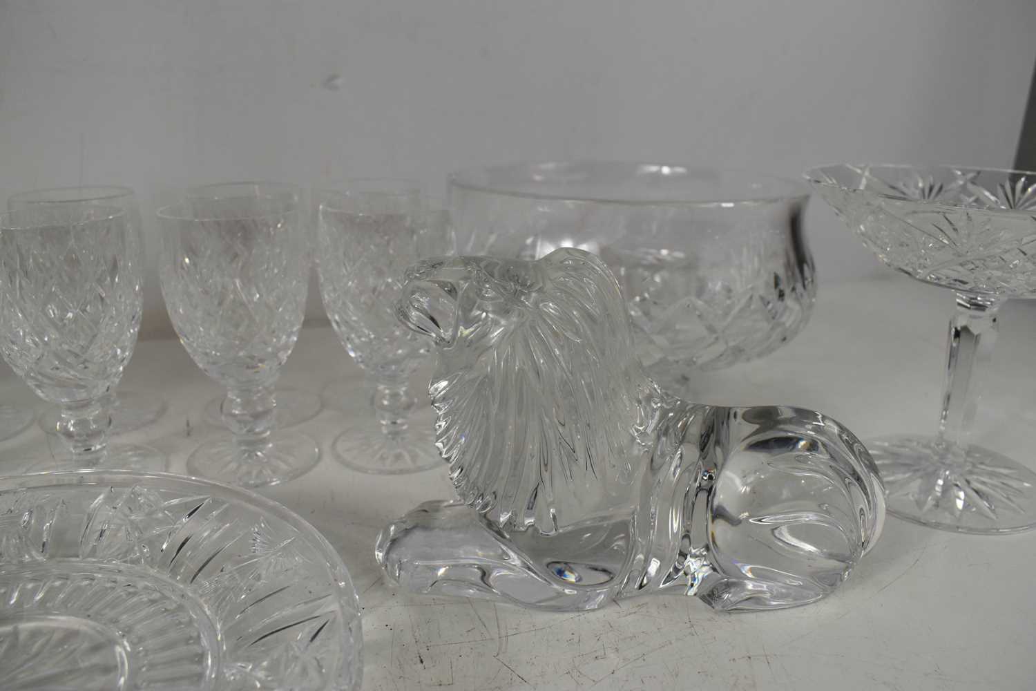 A suite of Waterford Crystal glasses in the Donegall pattern, comprising six champagne flutes, six - Image 3 of 3