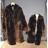 Two vintage fur coats to include an example by Martins of London. [Provenance: The Estate of