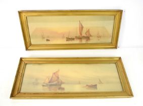Garman Morris (British, early 20th century) : A pair of watercolours depicting sailing boats, titled