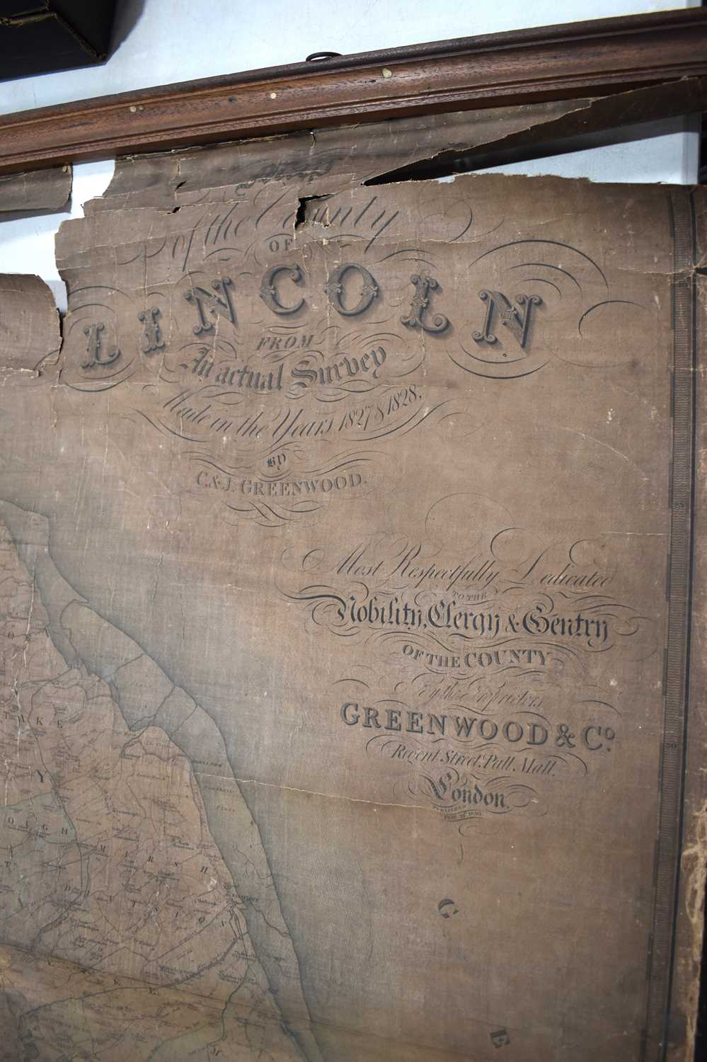 A large Map of the County of Lincoln from an actual survey, made in the years 1827 & 1828. Greenwood - Image 3 of 6