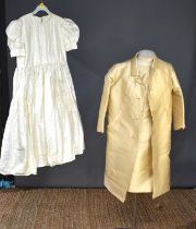 A vintage Harrods 'French Room' hand made silk dress and matching jacket, approximate size 10,