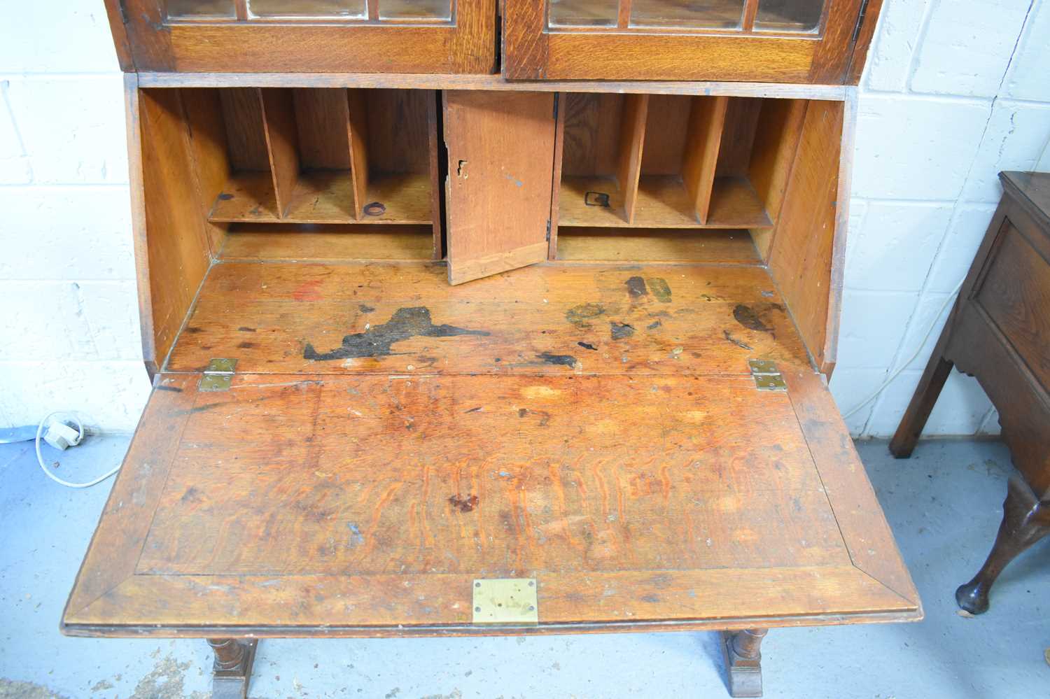 A Heals of London Art Nouveau period bureau bookcase, designed by Ambrose Heal from the Mansfield - Image 4 of 10