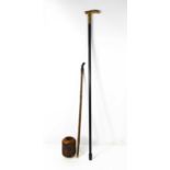 An early 19th century treen pipe, likely birchwood, the bowl carved from a branch in the solid,