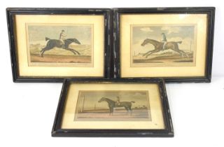 Horse racing interest: Three 18th century hand coloured mezzotint pictures, Antonius bred by His