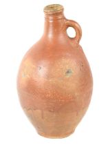 A late 17th / early18th century stoneware flagon with single loop handle, 30cm high.