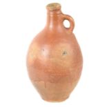 A late 17th / early18th century stoneware flagon with single loop handle, 30cm high.