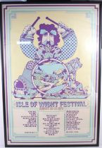 An original first printing poster for the Isle of Wight Festival August 26-30 1970, designed by