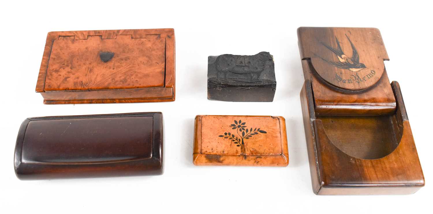 A selection of 19th and early 20th century treen, to include an Italian San Remo pocket watch holder - Image 4 of 4
