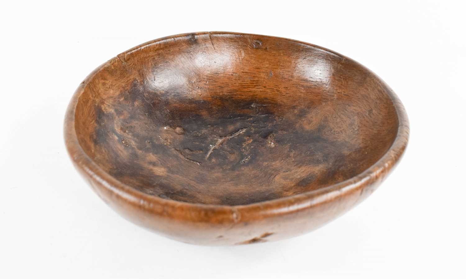 A late 17th / early 18th century burr wood bowl, 21cm diameter approximately, together with a larger - Image 3 of 9