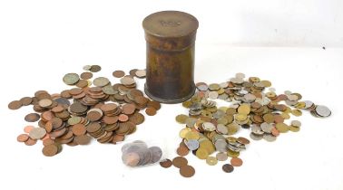 A quantity of coins, GB and World, mostly post 1947, with a few earlier examples including an