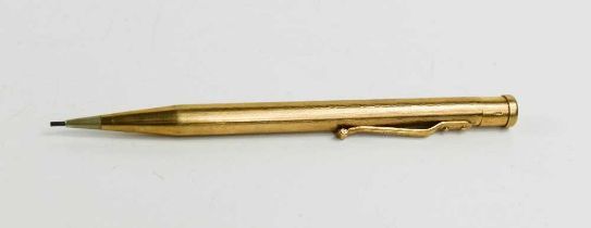 A Yard - O - Led 9ct gold propelling pencil, engraved to Bolsover Nottingham, 41503, 21.24g total