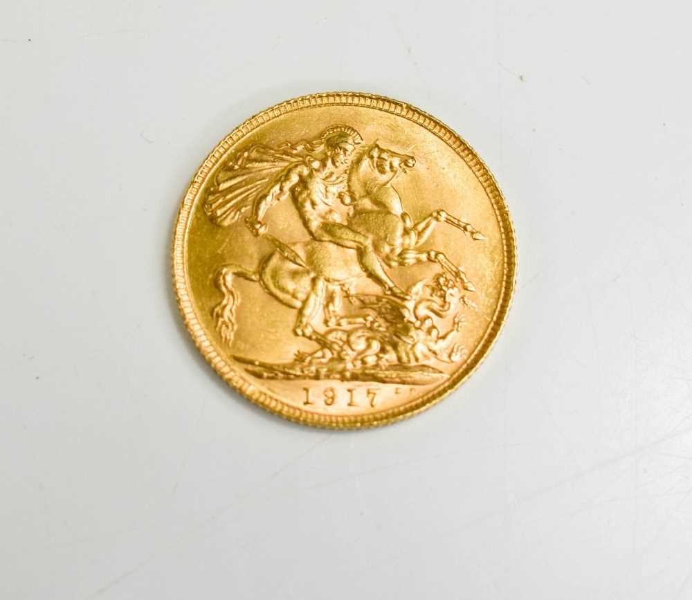 A Perth Mint marked George V full Sovereign, dated 1917.