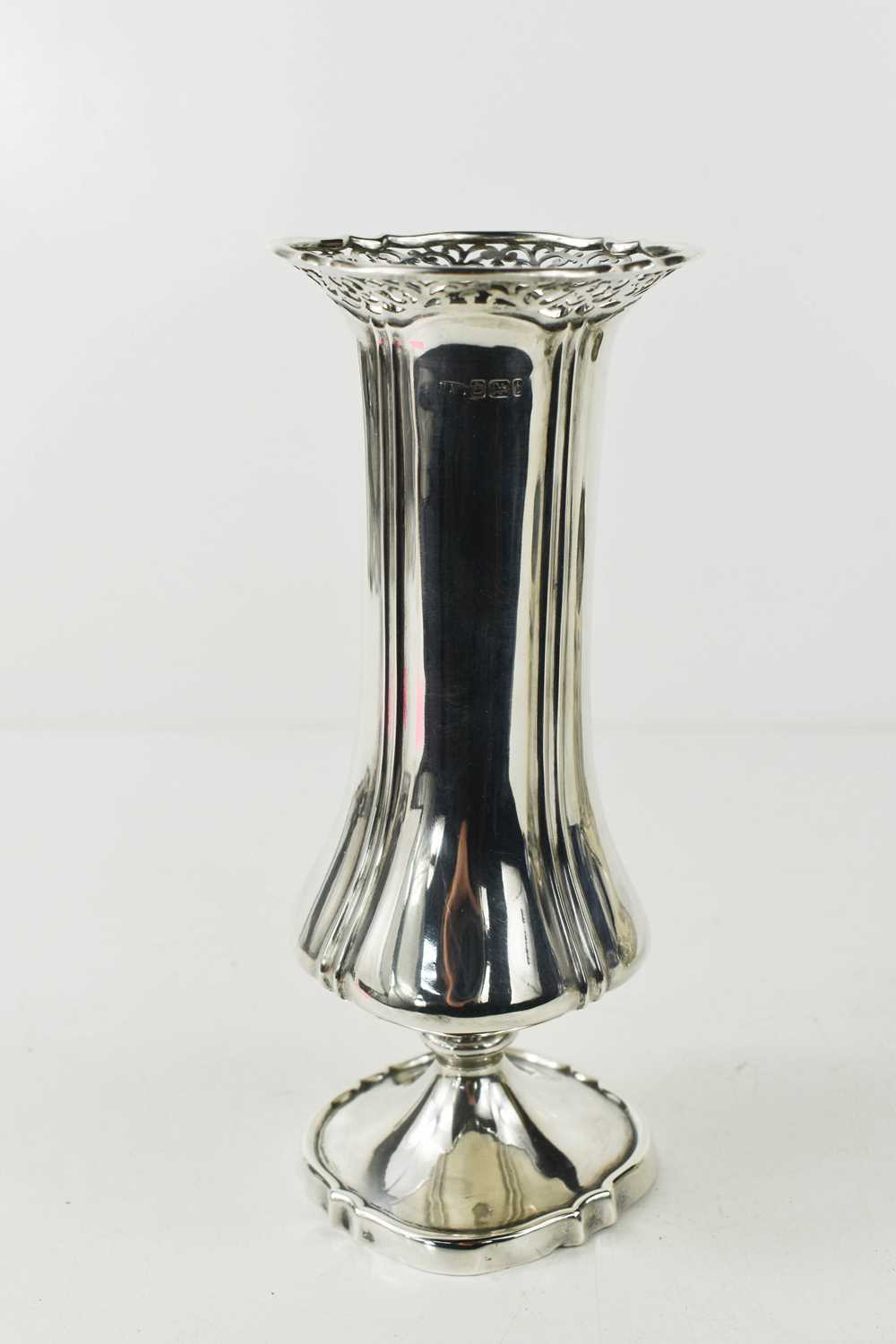 A Victorian silver sugar bowl, decorated throughout with flowers and pomegranates, monogram - Image 2 of 3