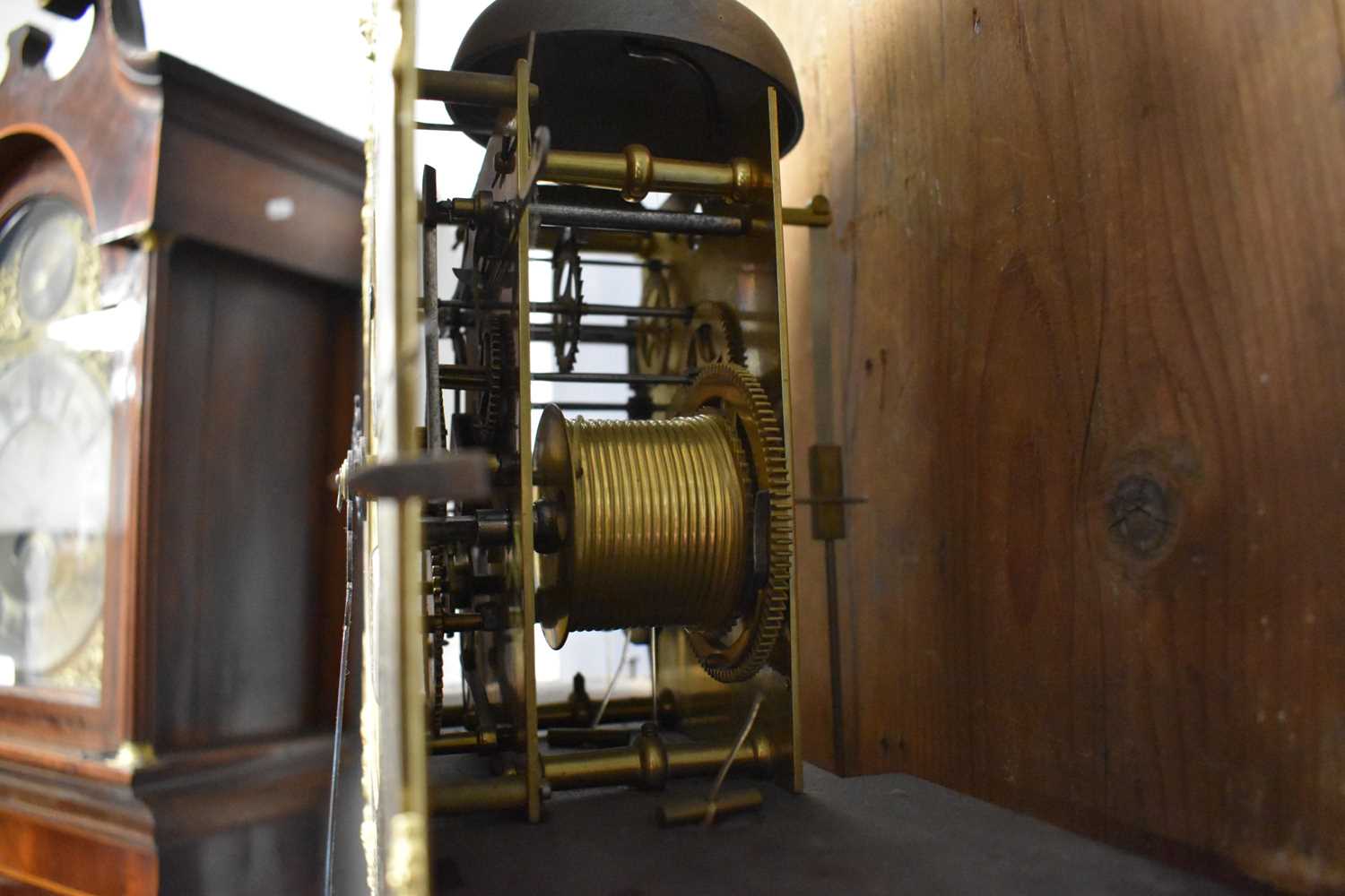 An 18th century longcase clock by Joseph Smith of Bristol, the brass clock face having gilded - Image 8 of 14