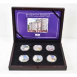 The Queen in Residence commemorative set of six silver 1oz coins, limited edition, in original