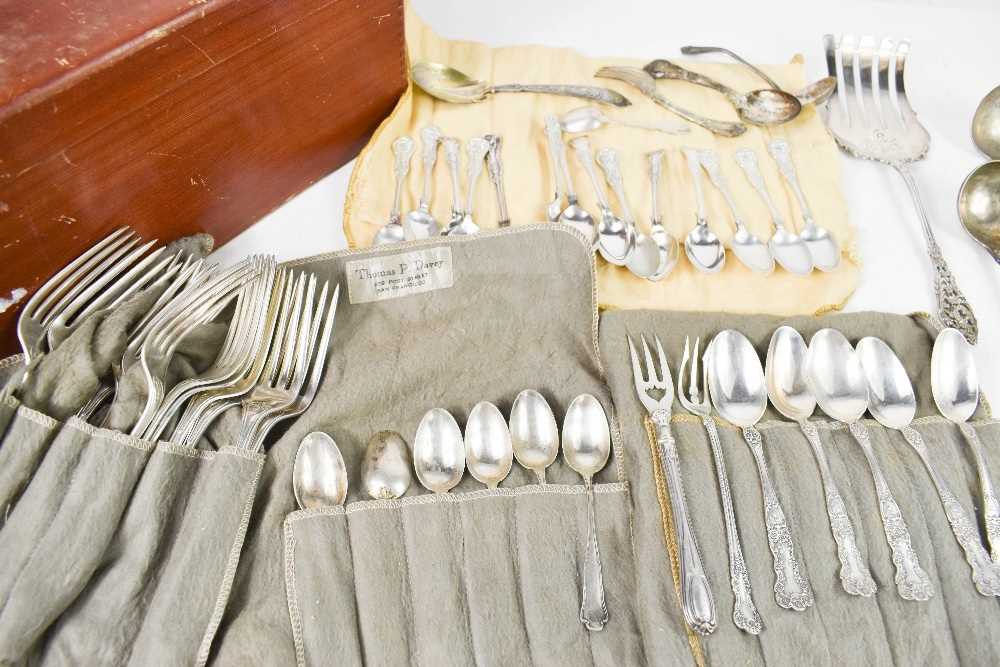 A group of silver cutlery, to include a George Shreve & Co fish slice, 3.24toz, Pear & Bacallion - Image 2 of 2