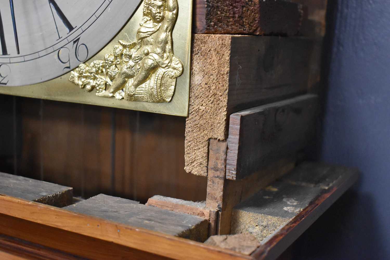 An 18th century longcase clock by Joseph Smith of Bristol, the brass clock face having gilded - Image 11 of 14