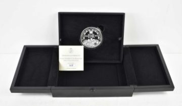 A limited edition Queen Elizabeth II in Memoriam Silver Proof 5oz coin, issued in 2023, weight 155.