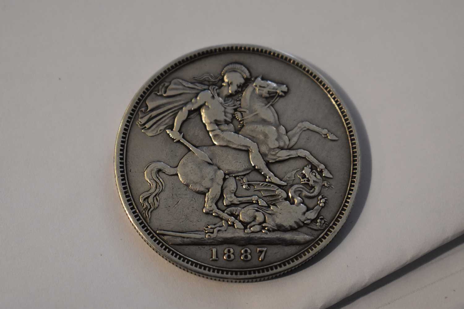 An 1887 Queen Victoria Jubilee silver coin set in a fitted case. - Image 8 of 8