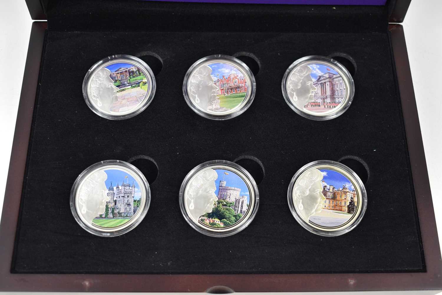 The Queen in Residence commemorative set of six silver 1oz coins, limited edition, in original - Image 2 of 2