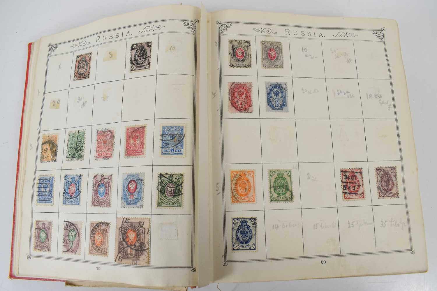 A stamp album containing British and Worldwide Victorian and later stamps, to include Penny Reds, - Image 9 of 9