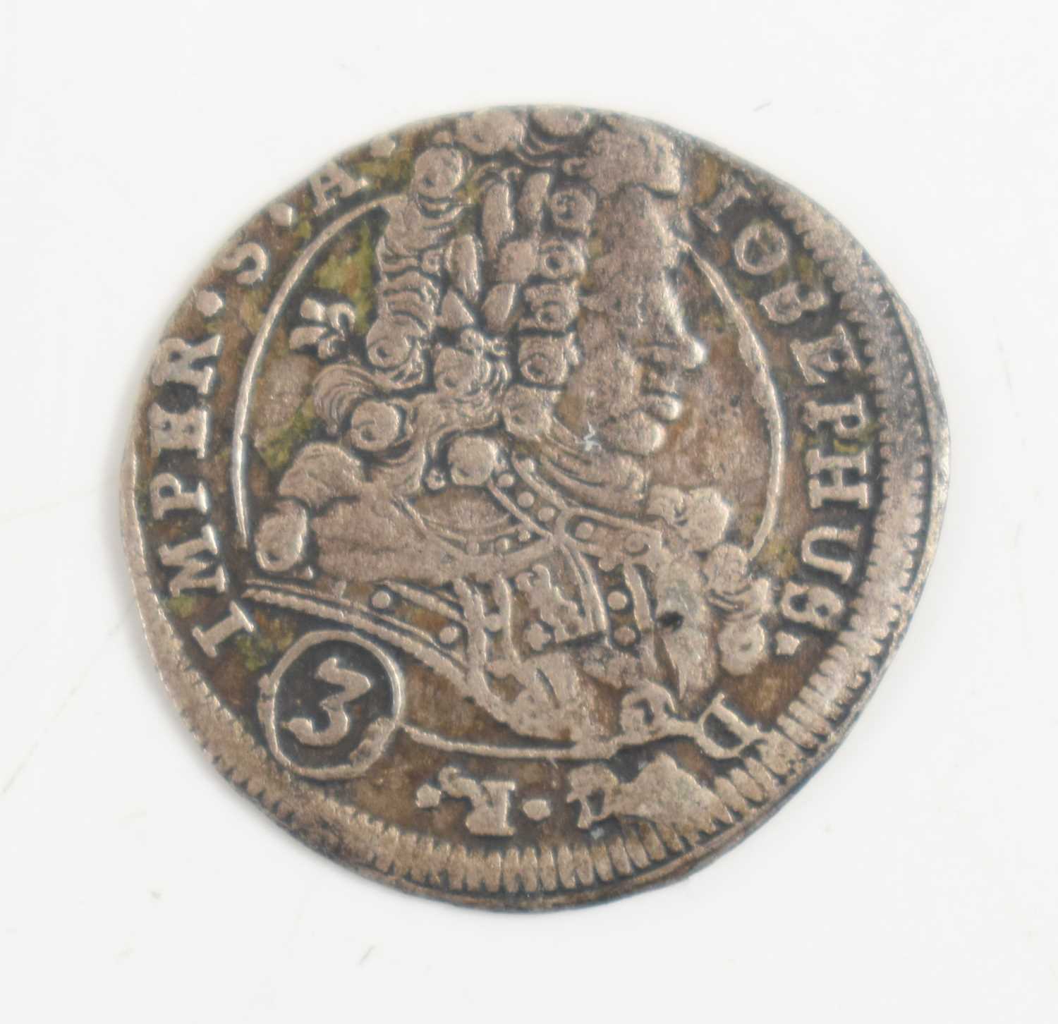 A Joseph I, 3 Kreuzer silver hammered coin, Bohemia Kingdom, dated 1710.
