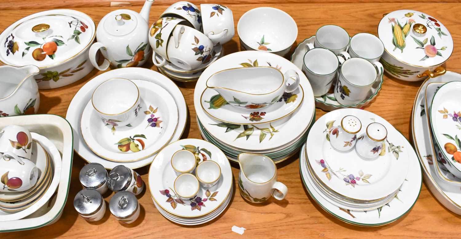 A group of Royal Worcester Evesham Vale tea & dinner ware, to include tureens, pastry dish, bowls, - Image 2 of 2