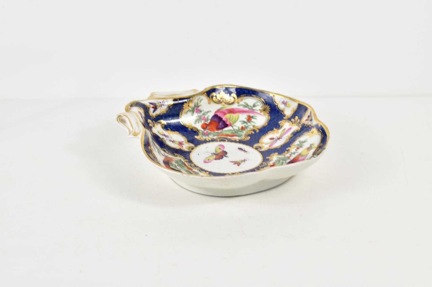 A 1st period Worcester dish in the Lady Mary Wortley Montagu pattern in the atelier of James - Image 4 of 5