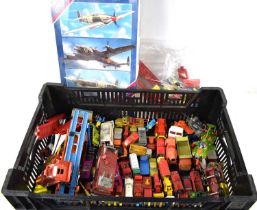A collection of vintage diecast vehicles to include examples by Tonka, Lonestar, Dinky, Lesney and
