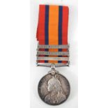 A Queen's South Africa medal with clasps to 3rd class trooper S.J Smith of the South African