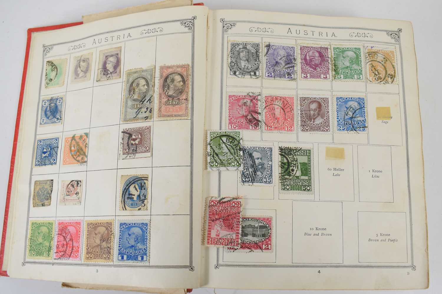 A stamp album containing British and Worldwide Victorian and later stamps, to include Penny Reds, - Image 3 of 9