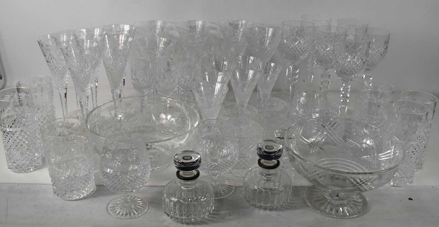 A large suite of cut glasses, comprising a part Stuart Crystal suite, in the Beaconsfield pattern,