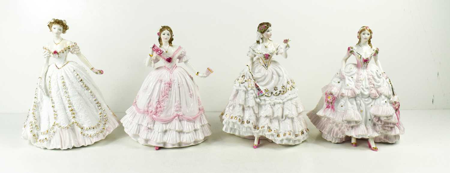 A group of four Royal Worcester fine bone China limited edition figurines: Royal Debut, The