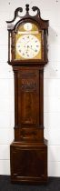A Scottish Georgian mahogany longcase clock by J. Gibson of London, the brass clock face with
