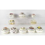 A group of Royal Crown Derby porcelain commemorative floral boxes, limited editions to include Her