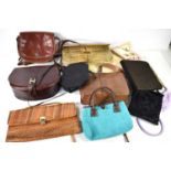 A group of vintage handbags and purse to include a Vanessa Seward leather bag, Vera Pelle handbag,