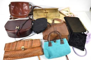 A group of vintage handbags and purse to include a Vanessa Seward leather bag, Vera Pelle handbag,