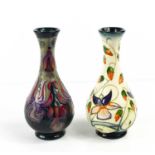 Two Moorcroft vases: a 2022 example, impressed DS to the base together with dates, theother MCC