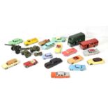 A group of Dinky and Corgi diecast vehicles to include a Studebaker petrol tanker, 132 Packard